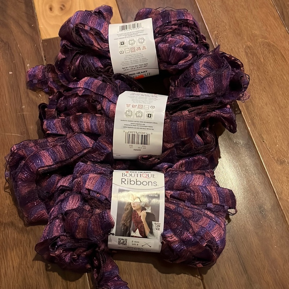 Red Heart Boutique Ribbon yarn